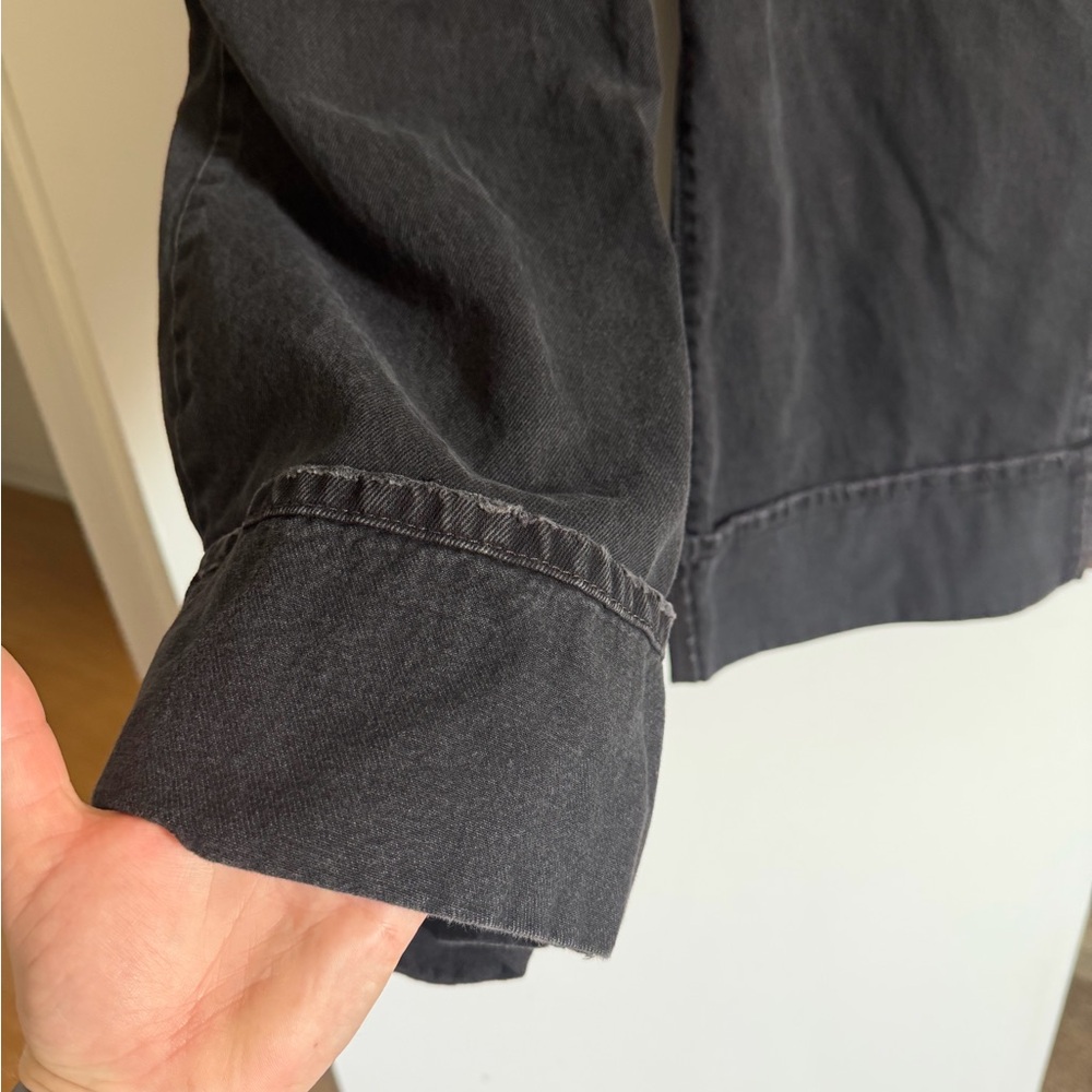 Levi’s Black Denim Foldover ‘94 Baggy Wide Leg Jeans size 26 - Picture 4 of 8